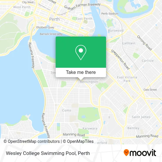 Mapa Wesley College Swimming Pool