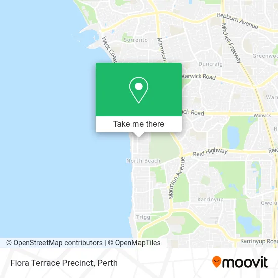 Mapa Flora Terrace Precinct
