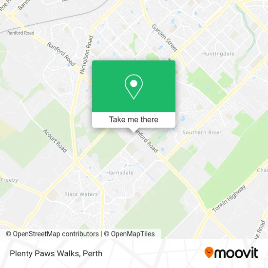 Plenty Paws Walks map
