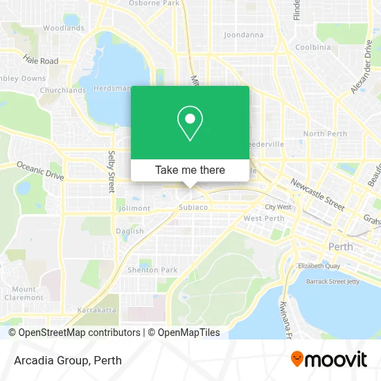 Mapa Arcadia Group