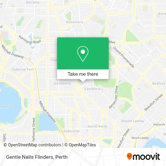 Mapa Gentle Nails Flinders