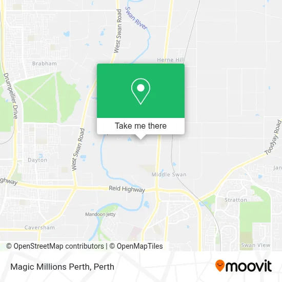 Mapa Magic Millions Perth
