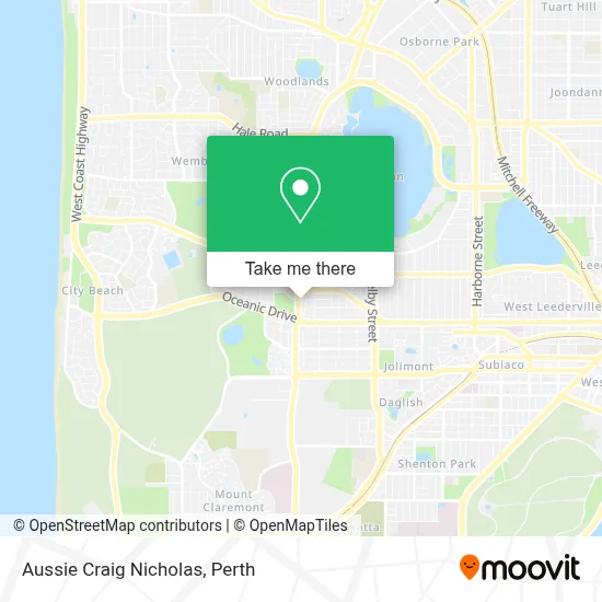 Aussie Craig Nicholas map