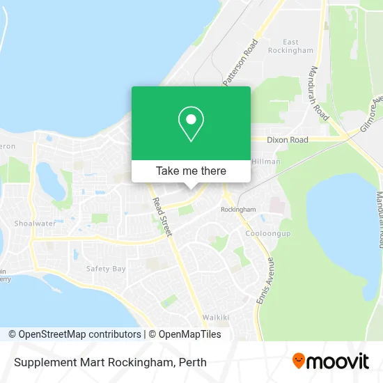 Mapa Supplement Mart Rockingham
