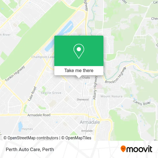 Mapa Perth Auto Care
