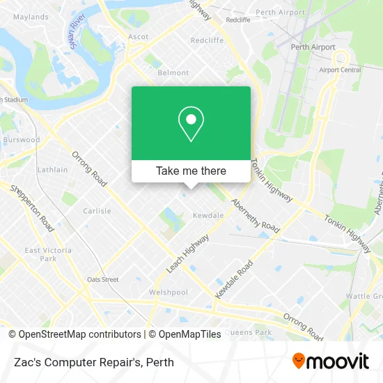 Mapa Zac's Computer Repair's