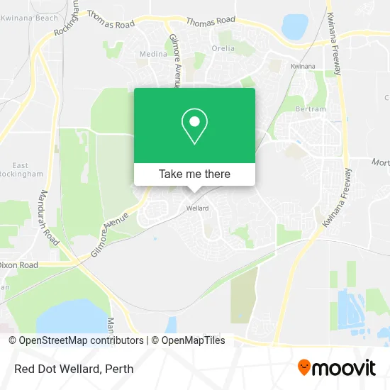 Mapa Red Dot Wellard