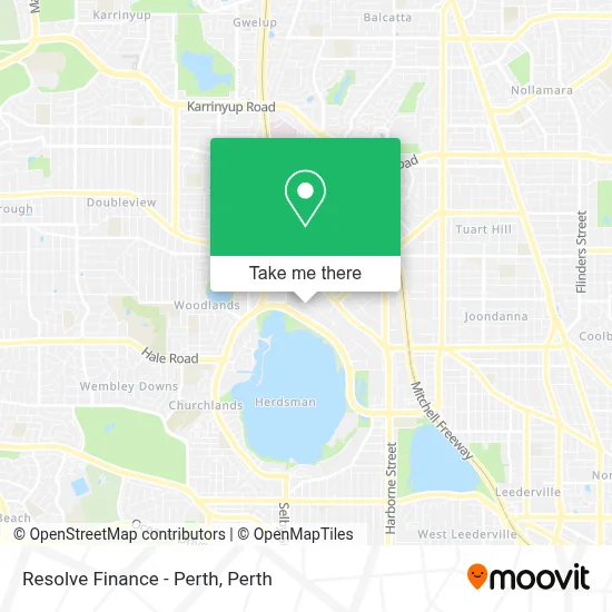 Mapa Resolve Finance - Perth