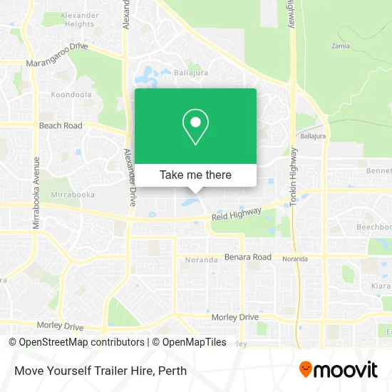 Mapa Move Yourself Trailer Hire