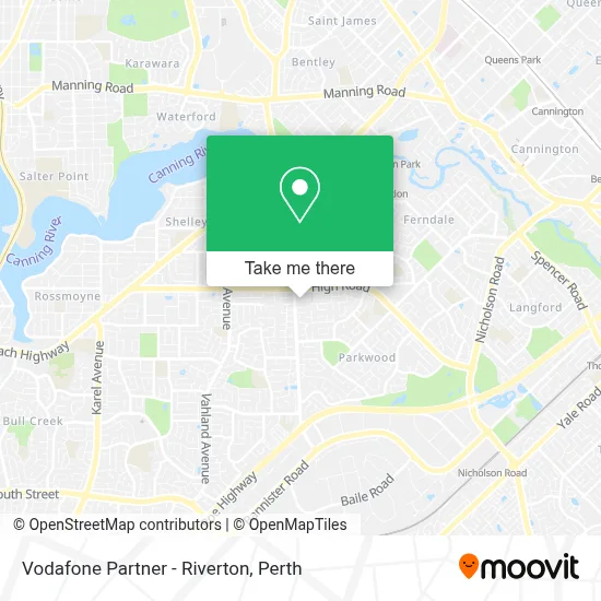 Mapa Vodafone Partner - Riverton