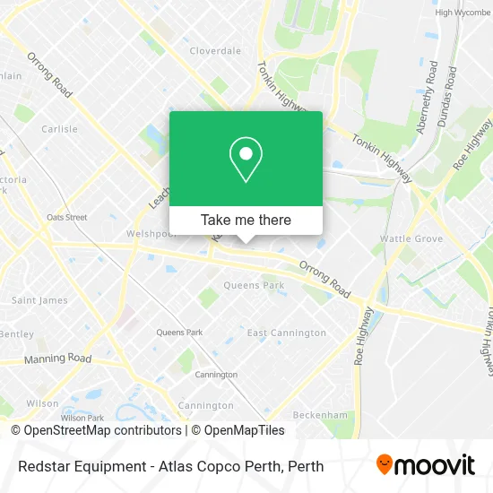 Mapa Redstar Equipment - Atlas Copco Perth