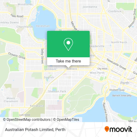 Mapa Australian Potash Limited