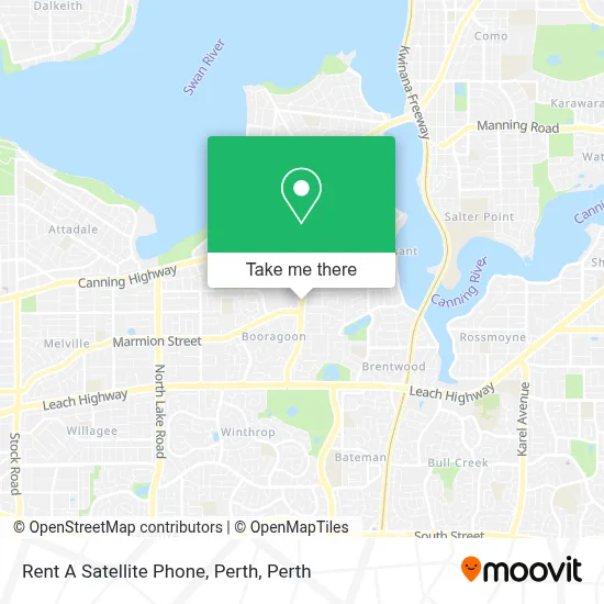 Mapa Rent A Satellite Phone, Perth