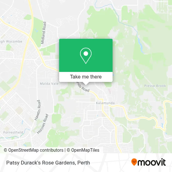 Patsy Durack's Rose Gardens map