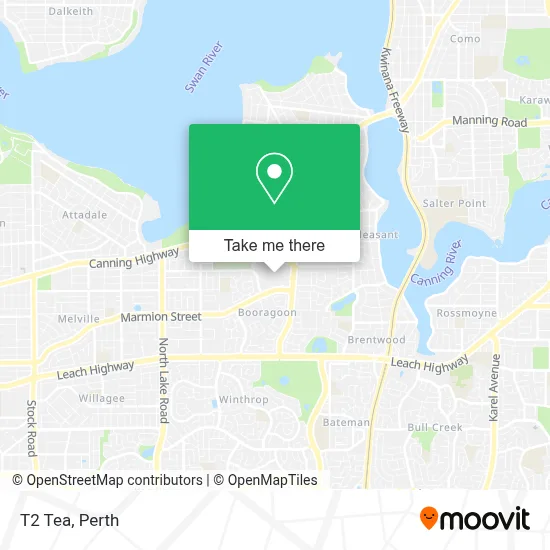 T2 Tea map