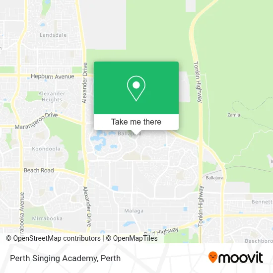 Mapa Perth Singing Academy