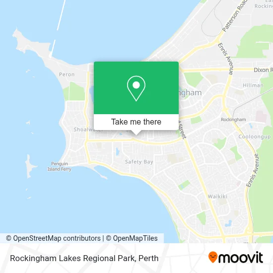 Rockingham Lakes Regional Park map