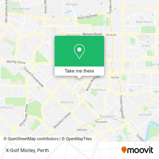 Mapa X-Golf Morley