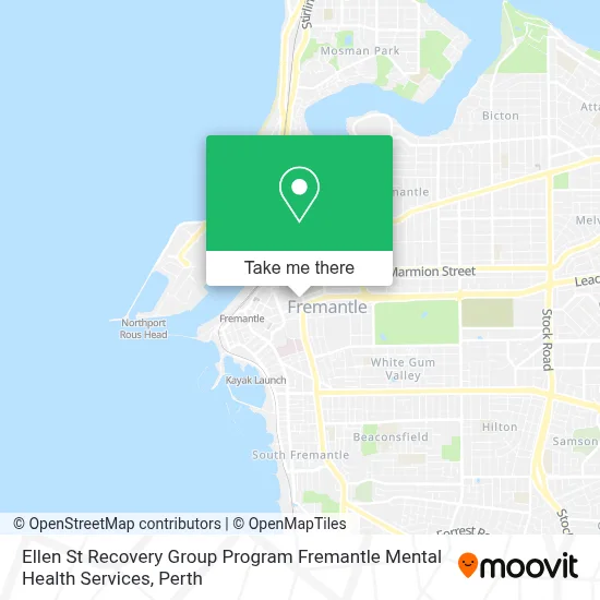 Mapa Ellen St Recovery Group Program Fremantle Mental Health Services