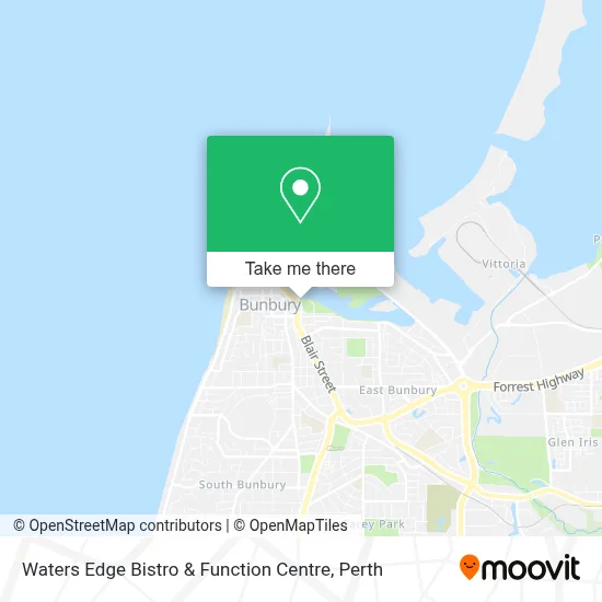 Mapa Waters Edge Bistro & Function Centre