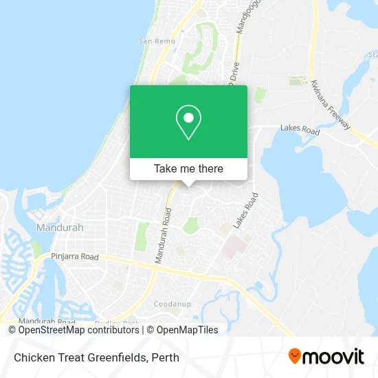 Mapa Chicken Treat Greenfields