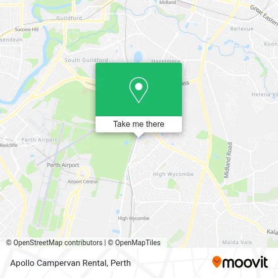 Mapa Apollo Campervan Rental