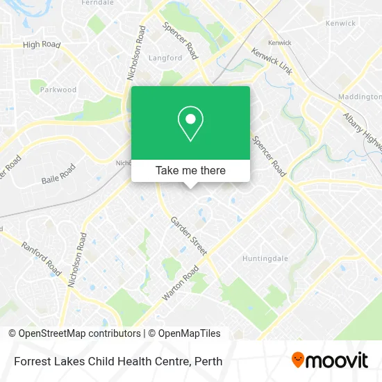 Mapa Forrest Lakes Child Health Centre