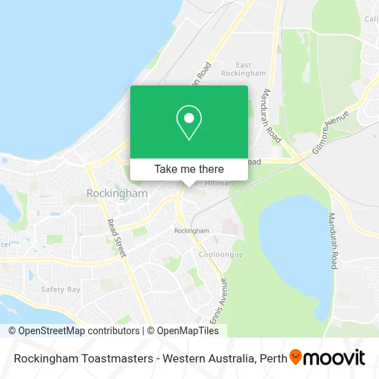 Mapa Rockingham Toastmasters - Western Australia