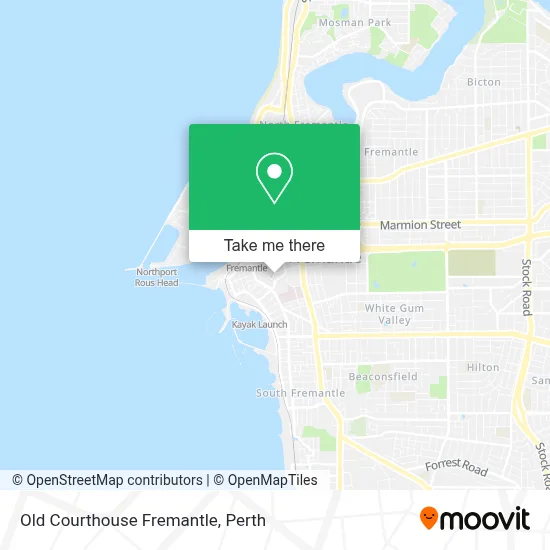 Mapa Old Courthouse Fremantle