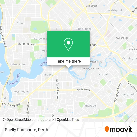 Mapa Shelly Foreshore