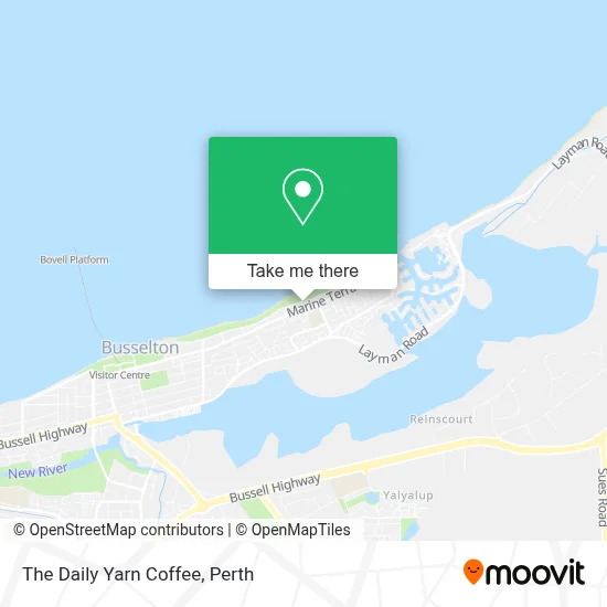 Mapa The Daily Yarn Coffee