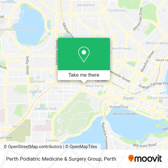 Mapa Perth Podiatric Medicine & Surgery Group