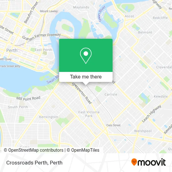Crossroads Perth map