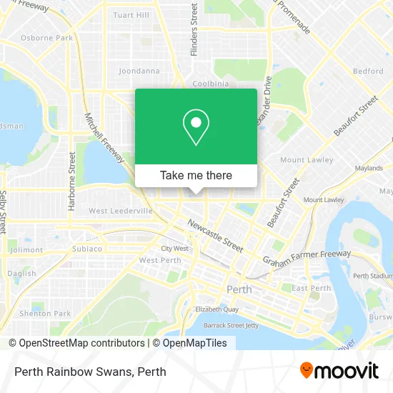Perth Rainbow Swans map