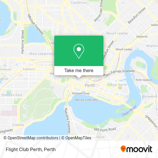 Mapa Flight Club Perth