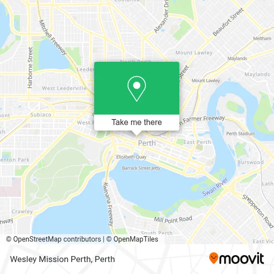 Mapa Wesley Mission Perth