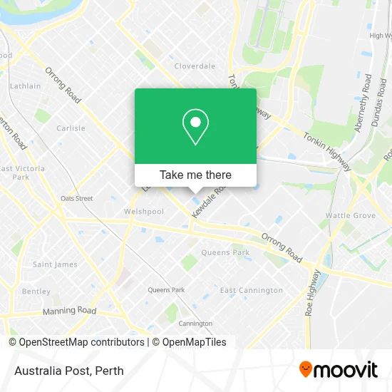 Mapa Australia Post