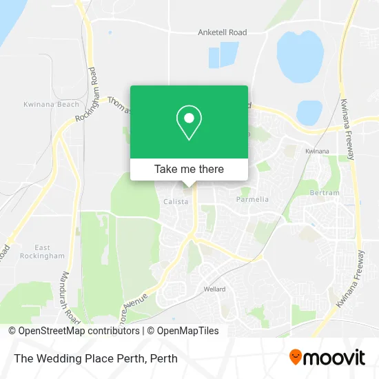 Mapa The Wedding Place Perth