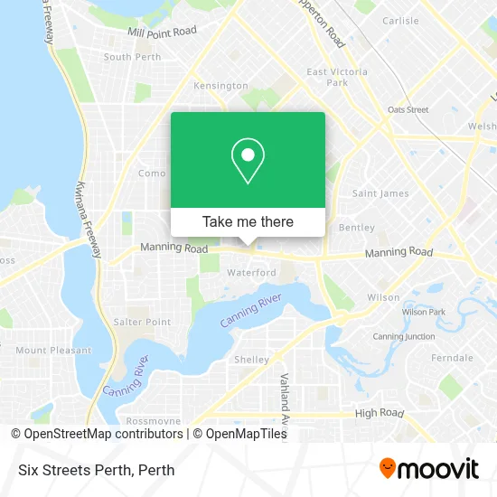 Six Streets Perth map