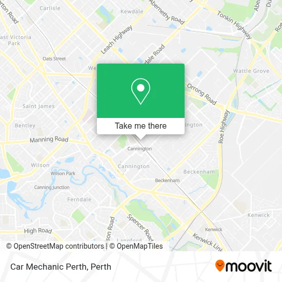 Car Mechanic Perth map