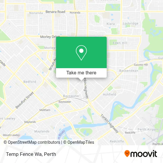 Mapa Temp Fence Wa