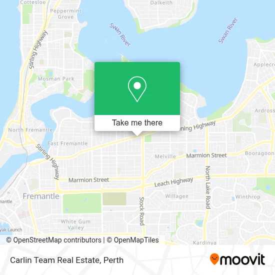 Mapa Carlin Team Real Estate