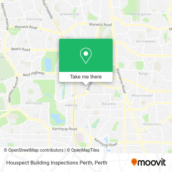 Mapa Houspect Building Inspections Perth