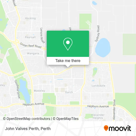 Mapa John Valves Perth
