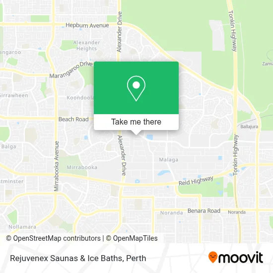 Mapa Rejuvenex Saunas & Ice Baths