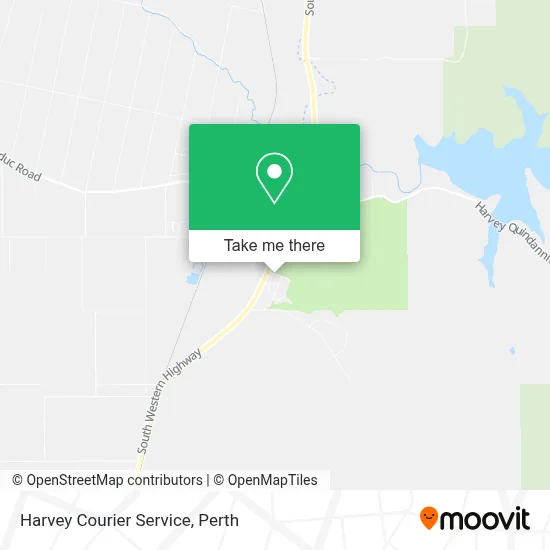 Mapa Harvey Courier Service