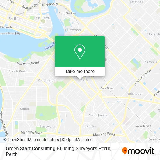 Mapa Green Start Consulting Building Surveyors Perth