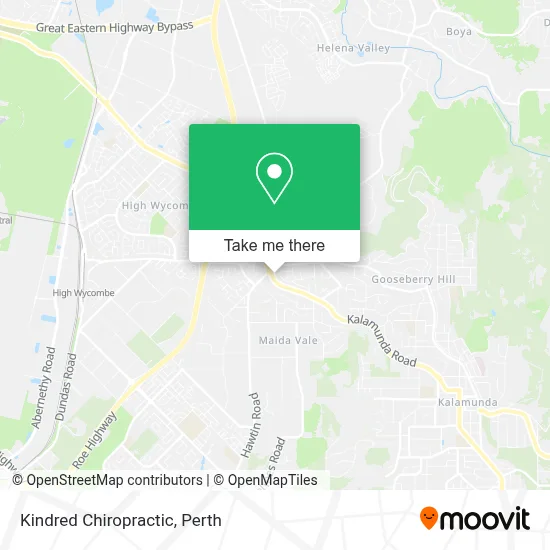 Kindred Chiropractic map
