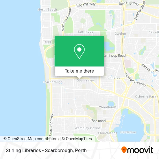 Mapa Stirling Libraries - Scarborough
