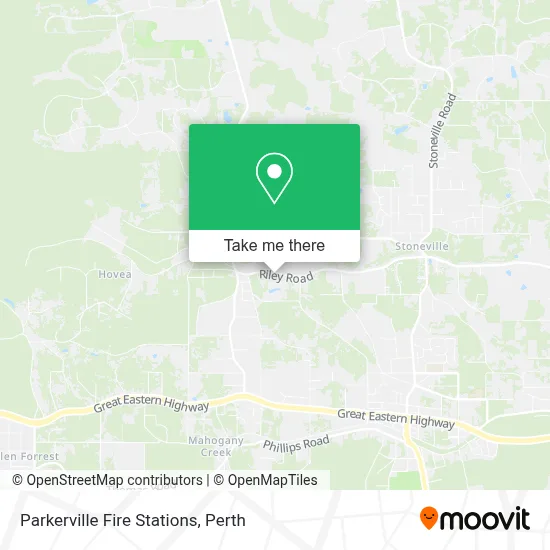 Mapa Parkerville Fire Stations